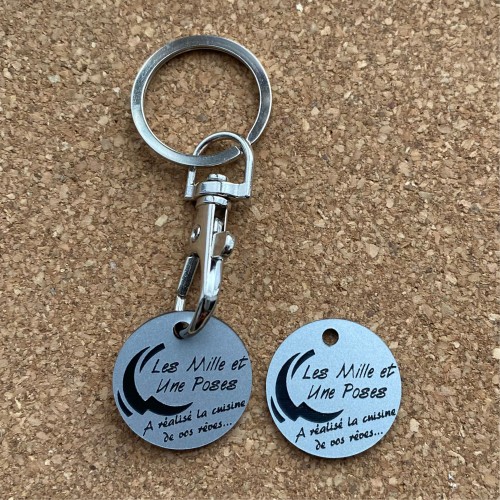 Porte-clés jetons de caddie société Porte-clés jetons de caddie société