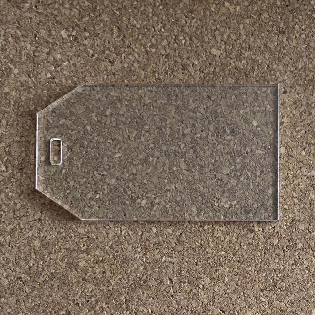 Pendentif rectangle avec angle plexiglas 8cm (divers coloris)