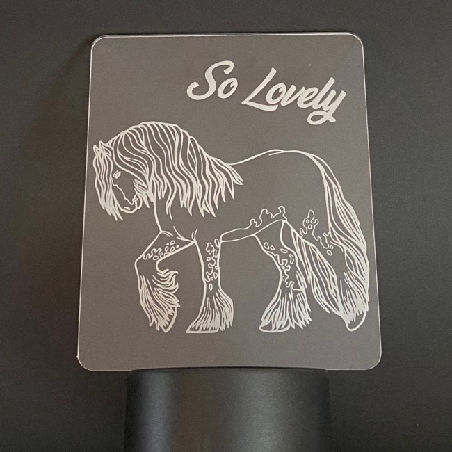 Lampe led tactile cheval personnalisable