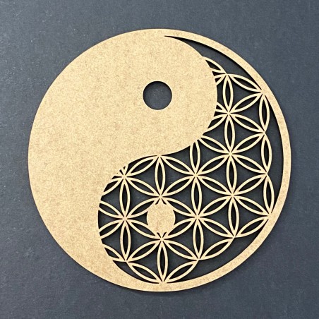yin yang avec fleur de vie