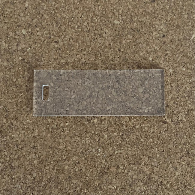 Pendentif rectangle plexiglas 7cm