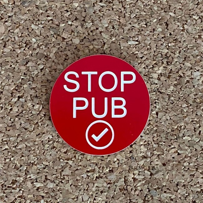 Plaque de boîte aux lettres stop pub (à l'unité ou en lot)