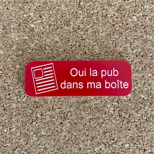 Plaque De Bo Te Aux Lettres Oui Pub