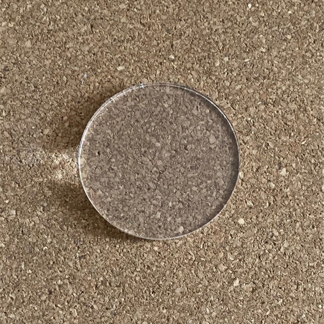 Disque plexiglas 2.5cm avec ou sans trou (10 pièces)