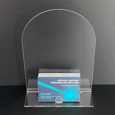 Présentoir à Carte De Visite Transparent - Lot De 6 Supports En Plastique, Ouverture Angulaire, Pour Bureau Et Salon Professionnel