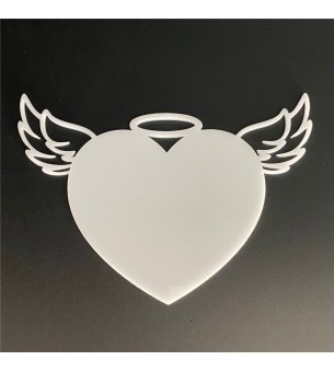décoration coeur aile d'ange plexiglas