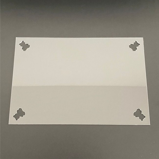 Plaque rectangle ourson plexiglas 39cm/59cm (divers coloris)