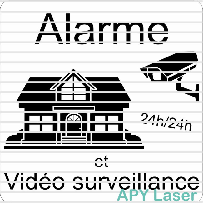 Alarme sous surveillance vectoriel (cdr, ai, dxf, svg) fichier à télécharger