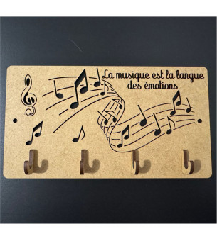 Plaque de porte-clé musique