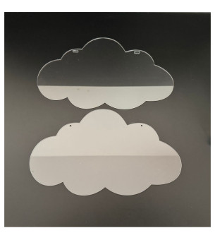 Lot 2 nuages plexiglas 25cm...