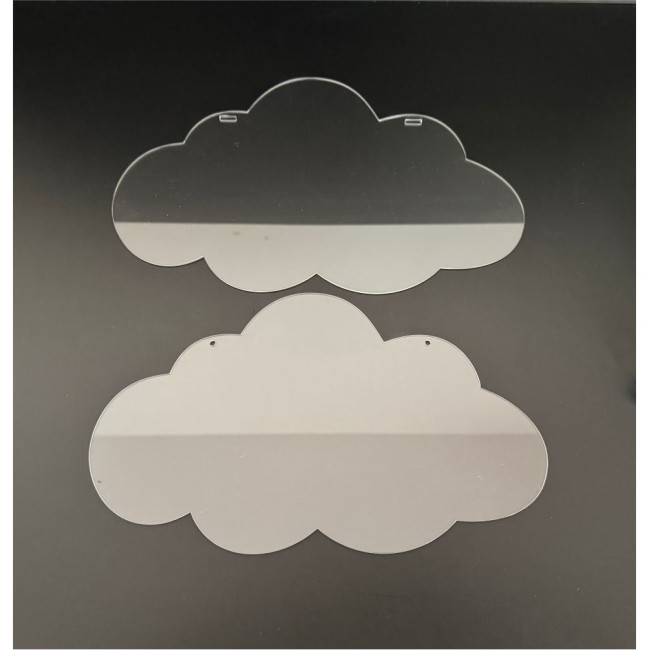 Lot 2 nuages plexiglas 25cm 2mm