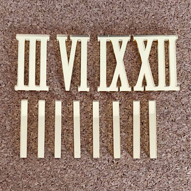 Chiffres plexiglas pour horloge