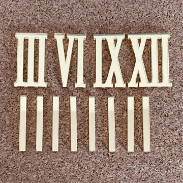 Chiffres plexiglas pour horloge
