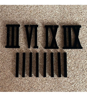 Chiffres pour horloge résine