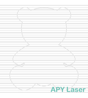 Plaque ourson plexiglas