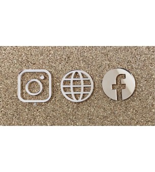 icône réseau sociaux présentoir