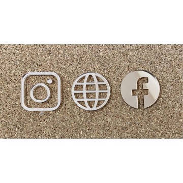icône réseau sociaux présentoir