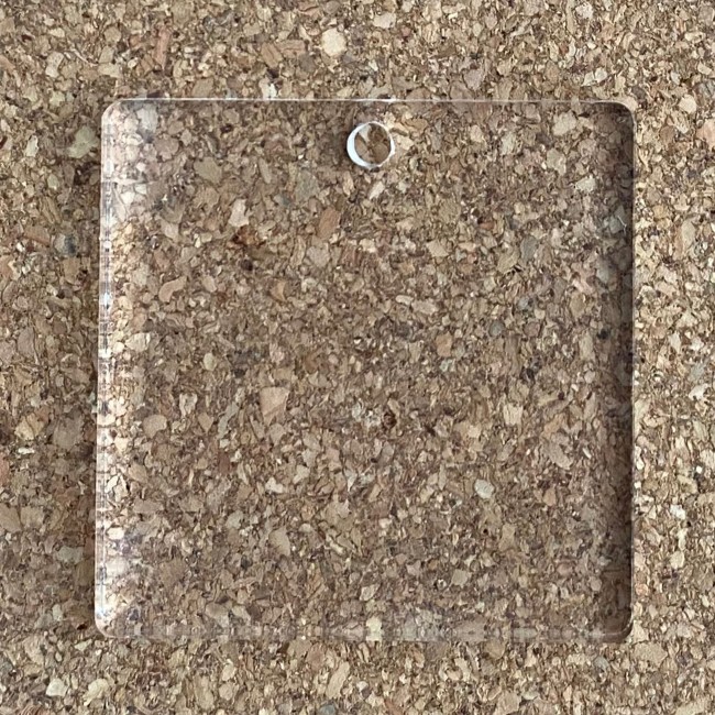 Pendentif plexiglas carré 40mm