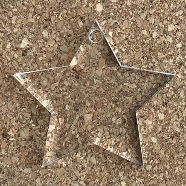 Pendentif plexiglas étoile 50mm