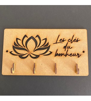 Plaque de porte-clés fleur...