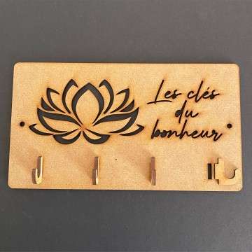 Plaque de porte-clés fleur de lotus