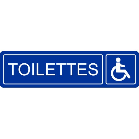 Plaque porte toilettes handicapé