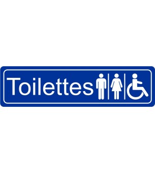 Plaque toilette homme femme handicapé