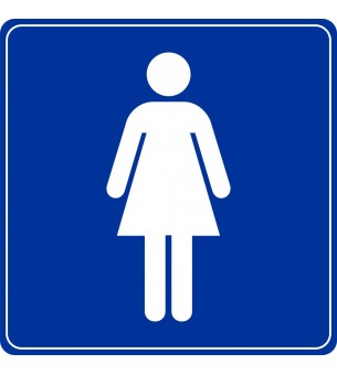 Plaque porte toilette femme