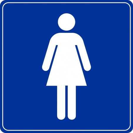 Plaque porte toilette femme