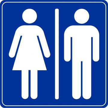 Plaque porte toilette homme femme