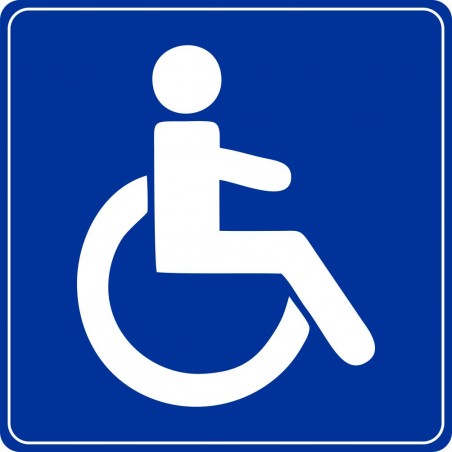 Plaque porte toilette handicapé