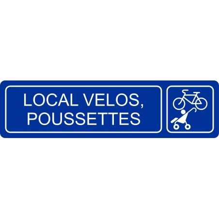 Plaque porte local vélos poussettes