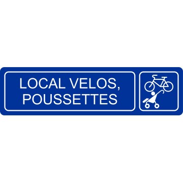 Plaque porte local vélos poussettes
